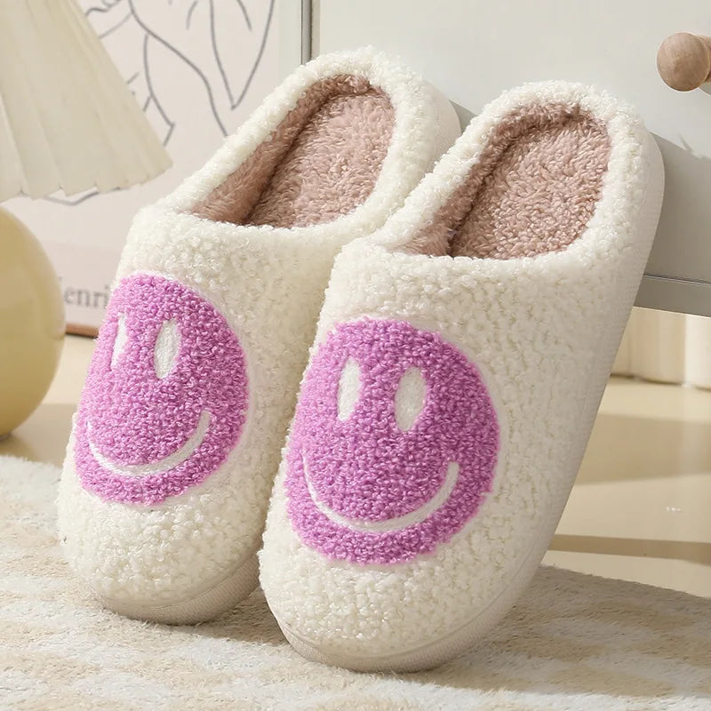 Smiling Face House Slippers - Indoor Slippers for Winter