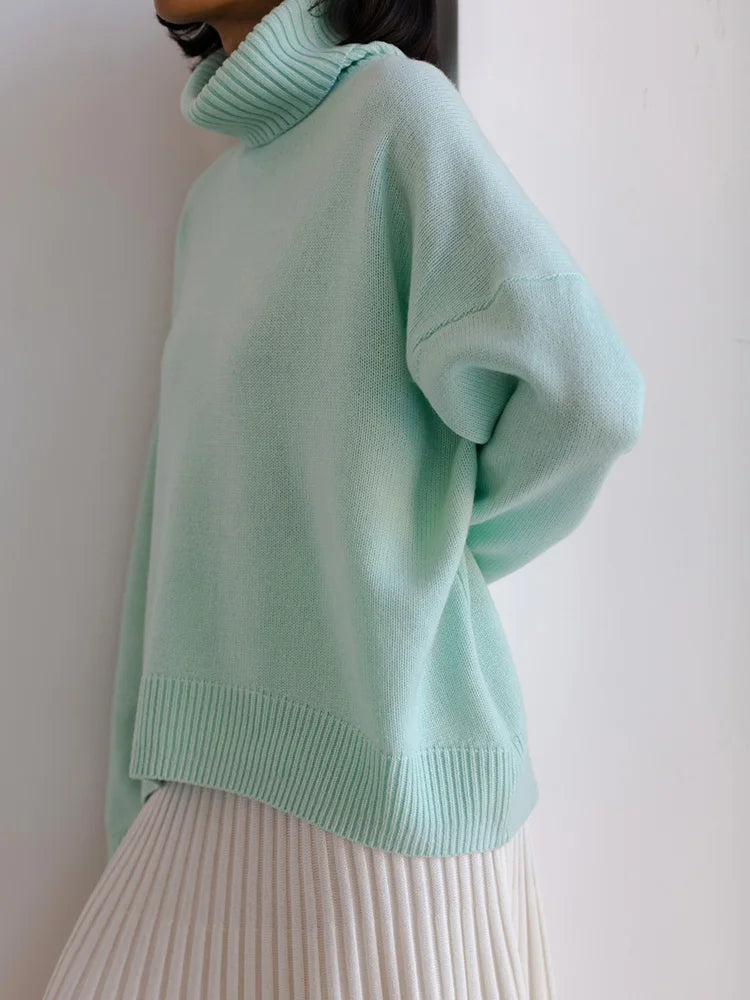 Jade Turtleneck Knit Sweater