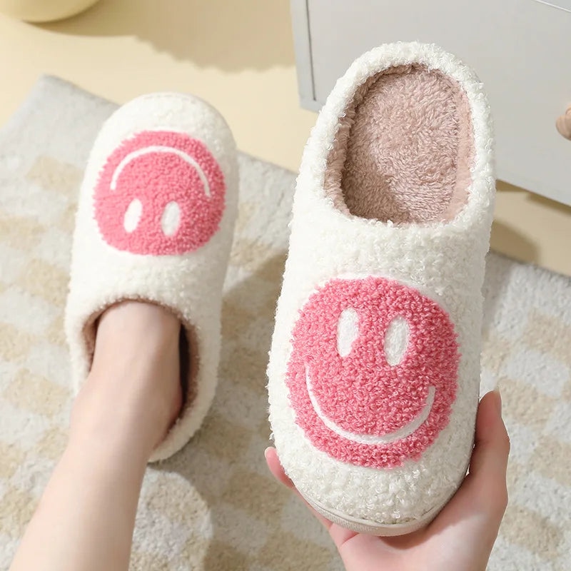 Smiling Face House Slippers - Indoor Slippers for Winter