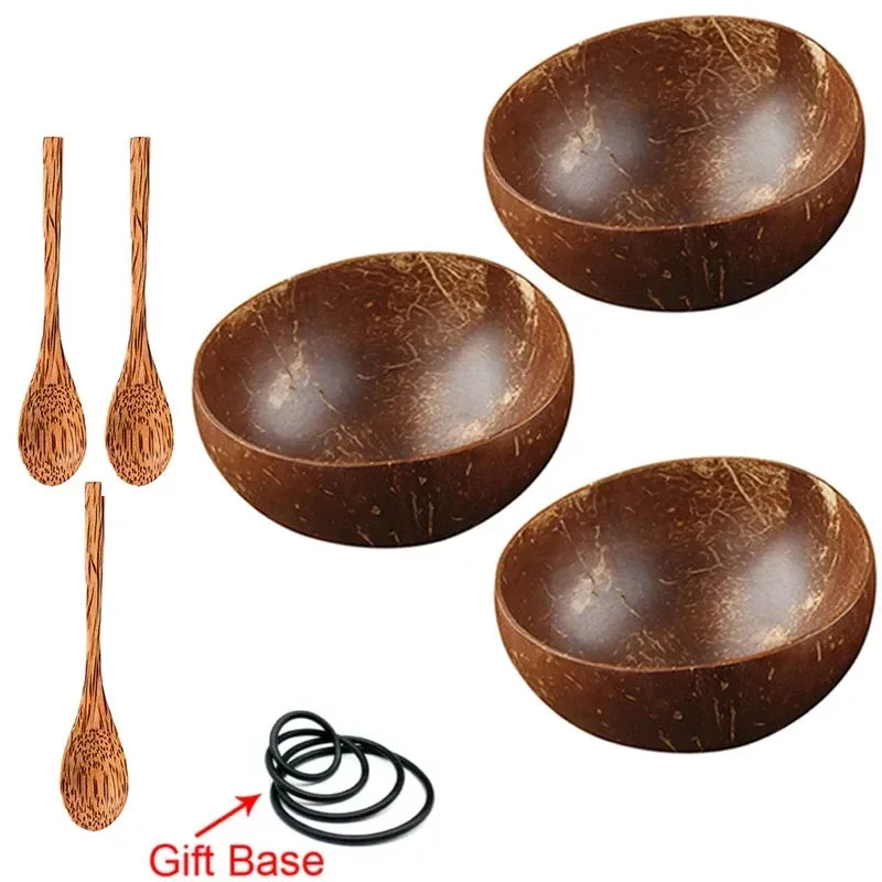 Natural Coconut Bowl & Spoon 100% Natural