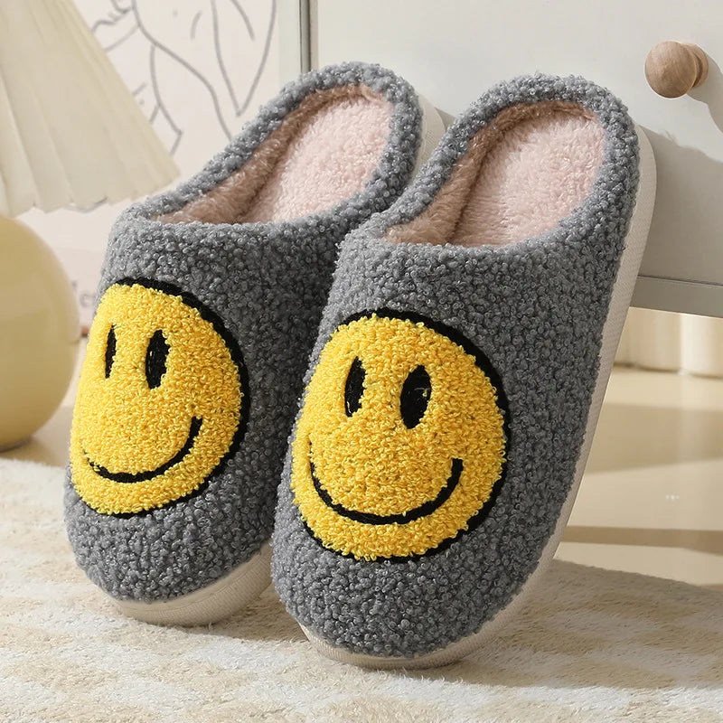 Smiling Face House Slippers - Indoor Slippers for Winter