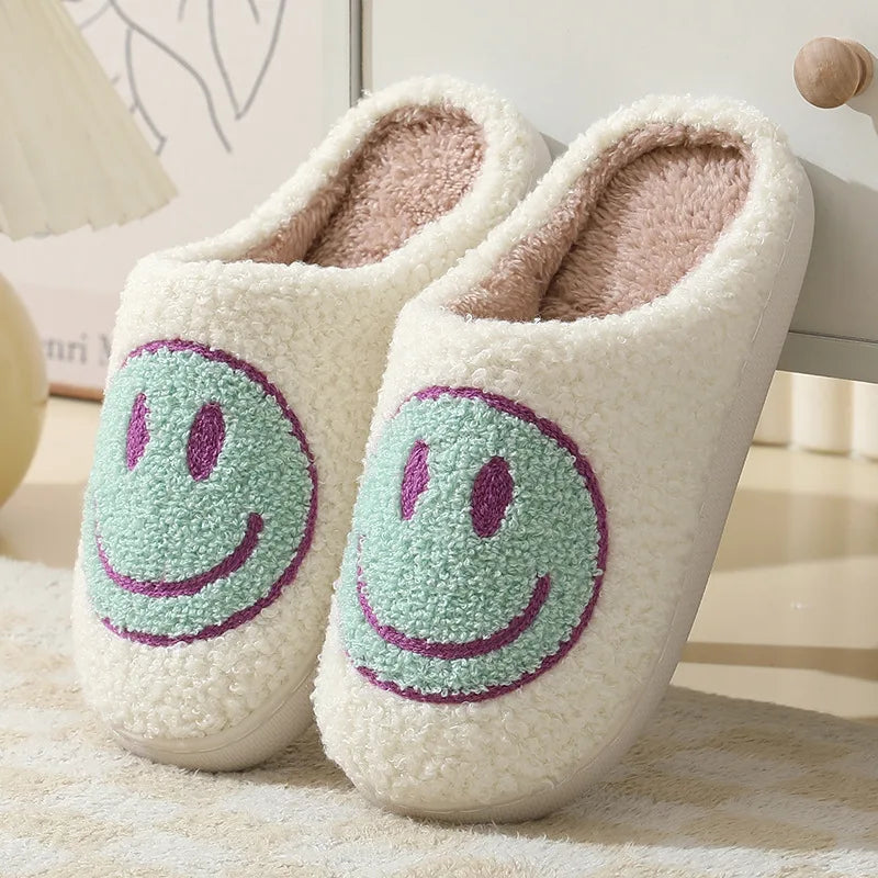 Smiling Face House Slippers - Indoor Slippers for Winter