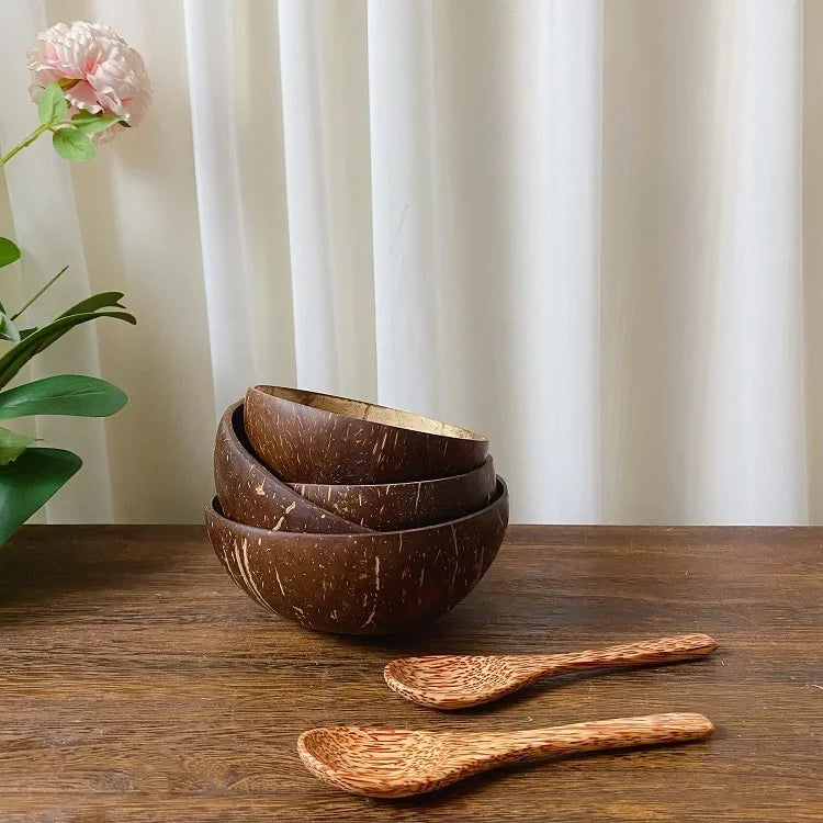 Natural Coconut Bowl & Spoon 100% Natural