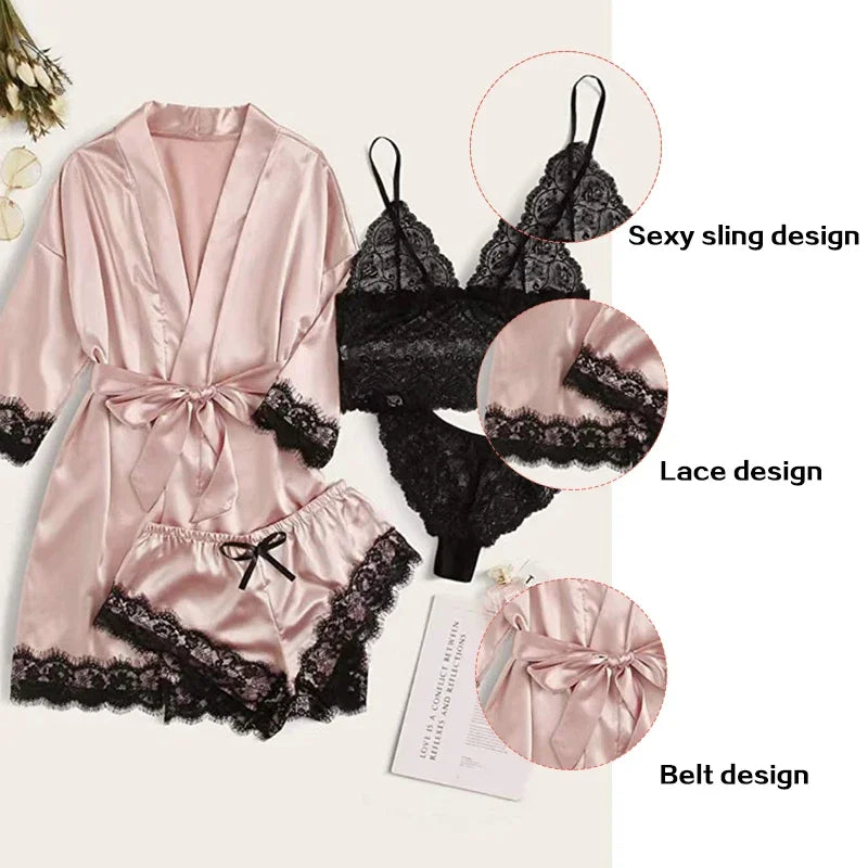 4 Pieces Woman Sleepwear