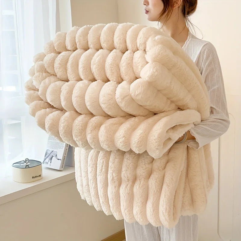 Thickened luxurious plush nap blanket