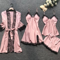 4 Pieces Luxury Sexy Lace Pajamas