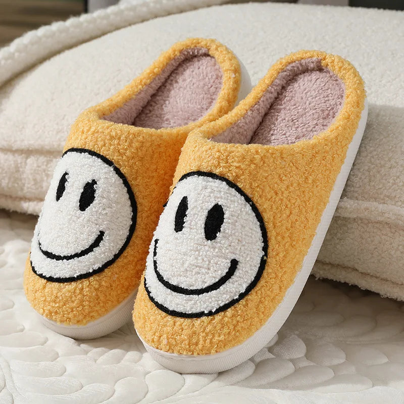 Smiling Face House Slippers - Indoor Slippers for Winter