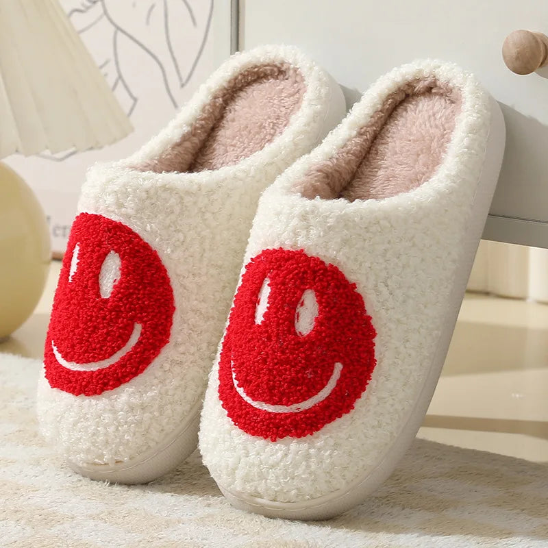 Smiling Face House Slippers - Indoor Slippers for Winter