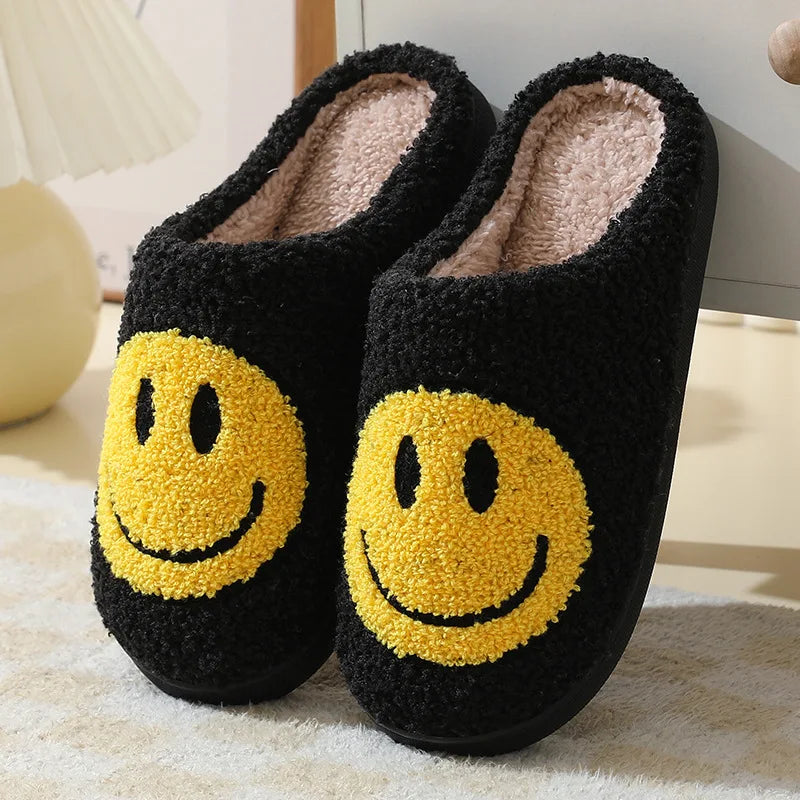 Smiling Face House Slippers - Indoor Slippers for Winter