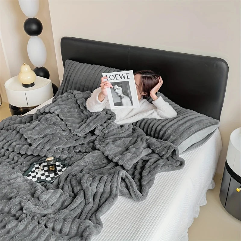 Thickened luxurious plush nap blanket