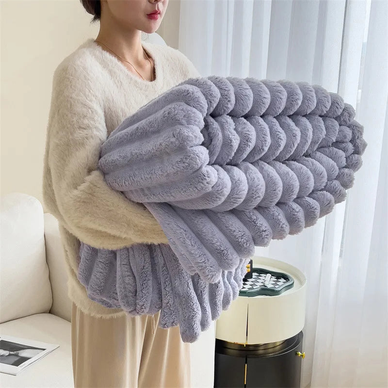 Thickened luxurious plush nap blanket