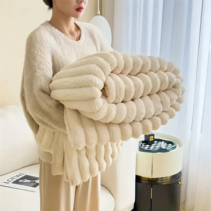 Thickened luxurious plush nap blanket