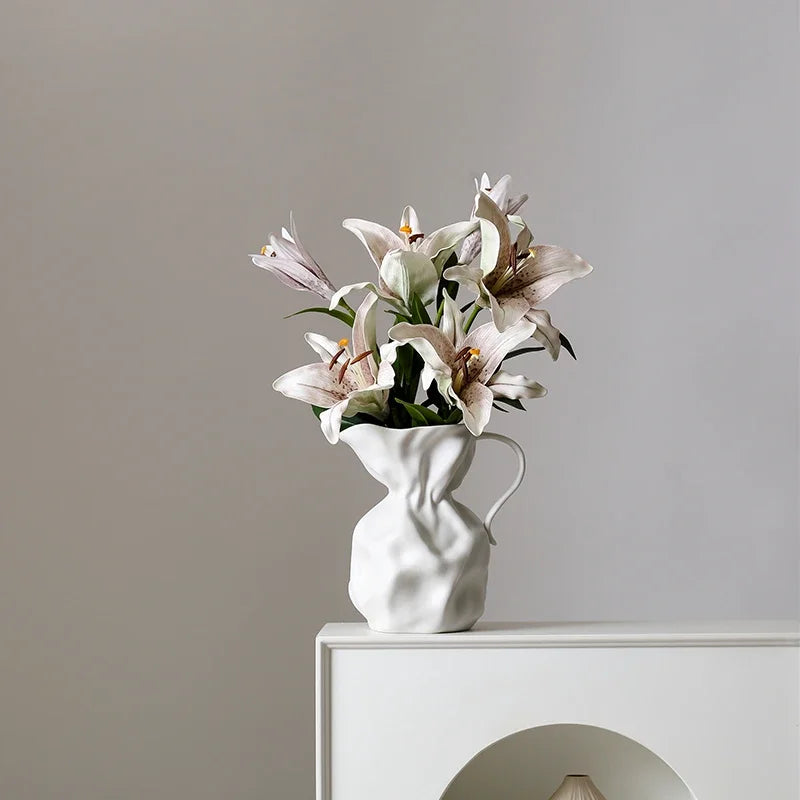 Elegant French Ceramic Vase - Modern Home Decor Ornament