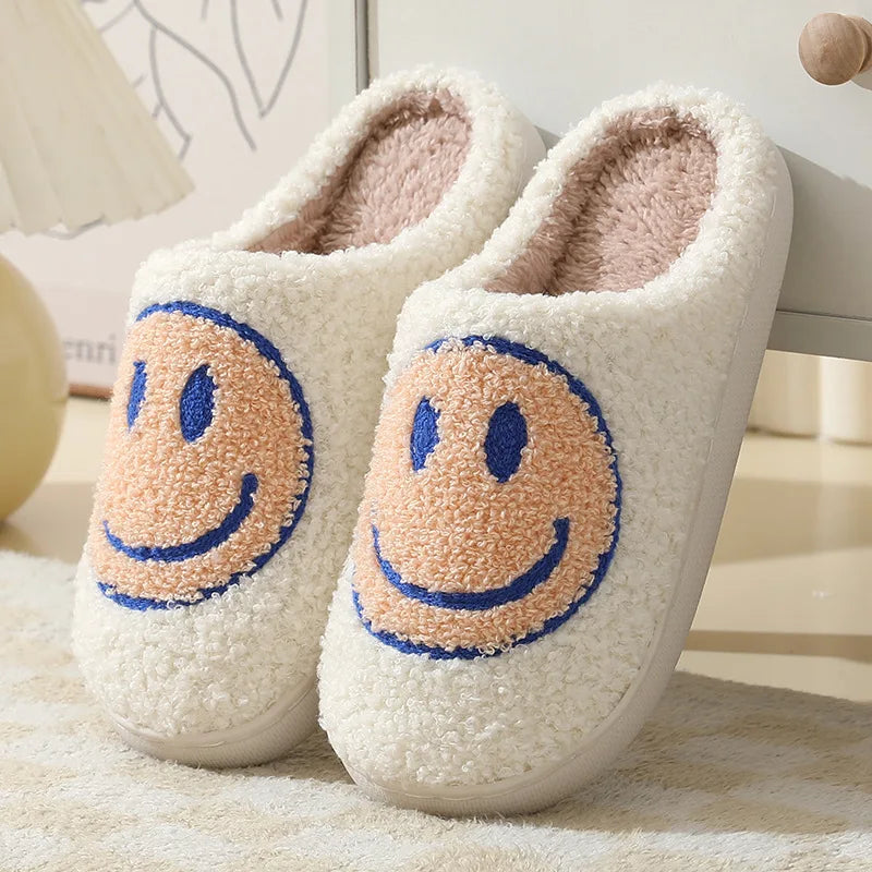 Smiling Face House Slippers - Indoor Slippers for Winter