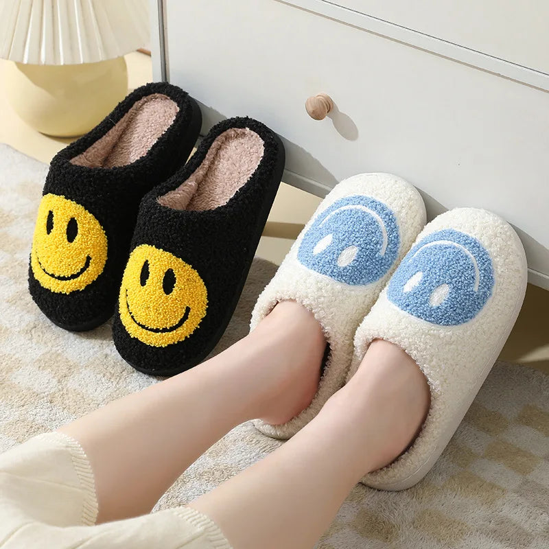 Smiling Face House Slippers - Indoor Slippers for Winter