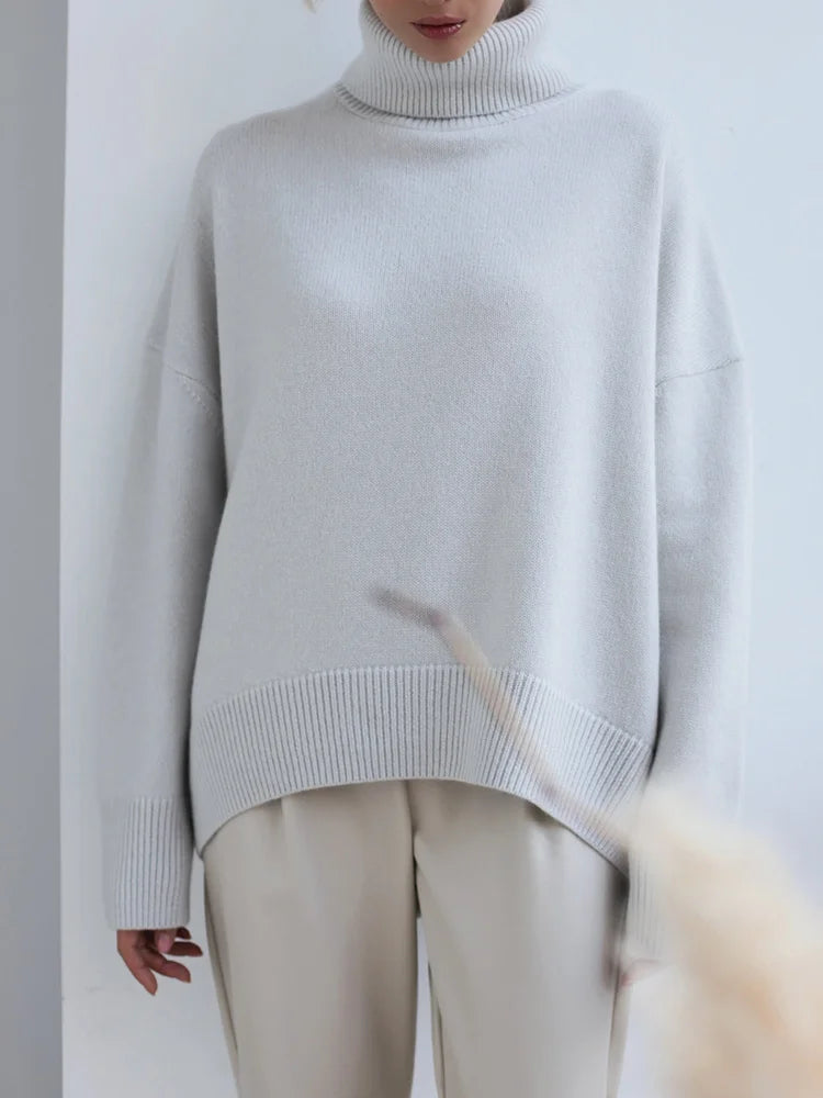 Jade Turtleneck Knit Sweater