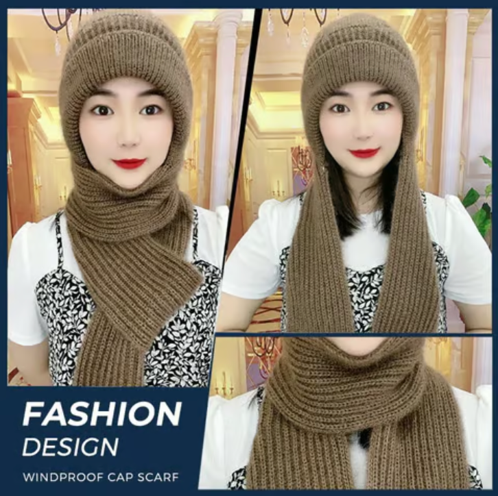 Integrated Ear Protection Windproof Cap Scarf