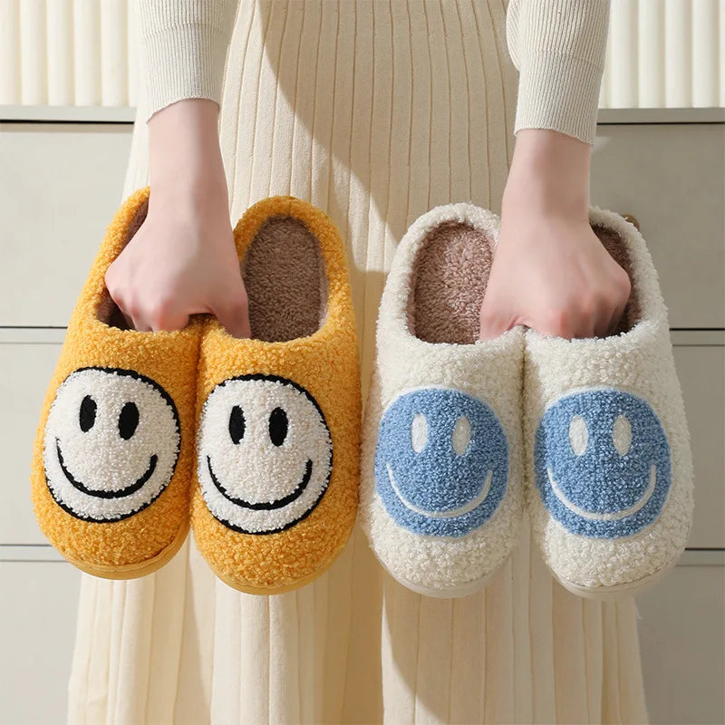 Smiling Face House Slippers - Indoor Slippers for Winter