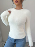 Women's Elegant Crew Neck Sweater